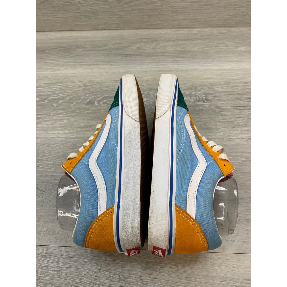 Vans Old Skool Women's Sneakers Multi Color Block Suede Canvas 8.5 Casual Shoes - Picture 5 of 10